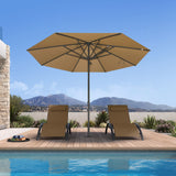 PURPLE LEAF Luxury Market Umbrella 1.9"/2.4"/3.1" Pole Commercial Hydraulic Semi-Automatic Umbrella