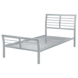 Cooper Metal Twin Open Frame Bed Silver
