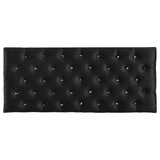 Barzini Velvet Upholstered Tufted Storage Bench Black