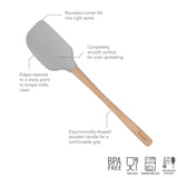 Flex-Core® Silicone and Wood Spatula
