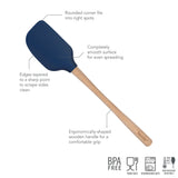 Flex-Core® Silicone and Wood Spatula