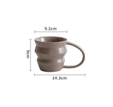 Big Handle Solid Color Ceramic Coffee Mug