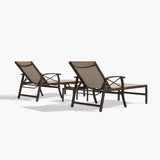 PURPLE LEAF Oversized Chaise Lounge Chair Outdoor Extra Wide Pool Lounge Chairs 5 Adjustable Position with Armrests and Side Table, Aluminum Patio Lounge Chair for Outside, Backyard, Pool