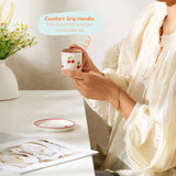 Kook Hand Painted Porcelain Espresso Cup Set, 4-Piece