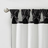 Twist Tab Lined/Total Blackout Window Curtain Panel, Black