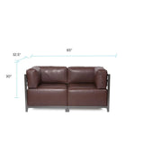 Axis 2pc Sectional Avanti Pecan Titanium Frame