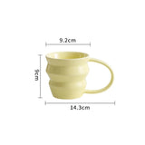 Big Handle Solid Color Ceramic Coffee Mug