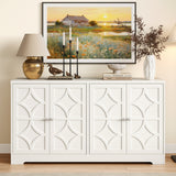 56" 4-Door Sideboard Cabinet – Adjustable Shelves
