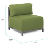 Axis Chair Seascape Moss Titanium Frame