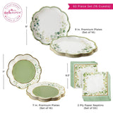 Kate Aspen Botanical Garden 62 Piece Party Tableware Set (16 Guests)