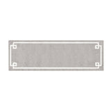 High Pile Bordered Bathroom Rug, Grey