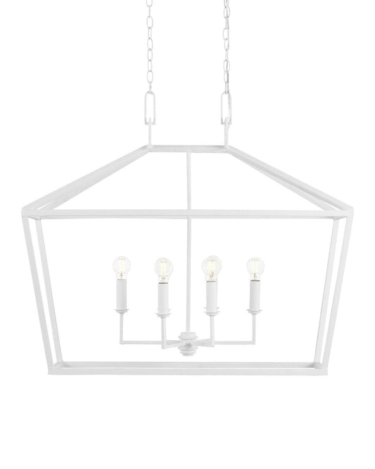Denison Rectangular White Lantern