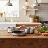 Mauviel M'URBAN 3 SB 3-Piece Cookware Set With Brushed Stainless Steel Handles