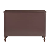 Wholesale 46"W 6-Drawer Small Spindle Wood Dresser, Morocco Brown *