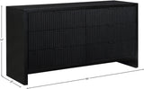 Fairfax Dresser - Modern Art Deco Design with Fluted Drawers and Matte Metal Handles for Elegance