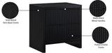 Fairfax Night Stand - Exquisite Art Deco Design with Fluted Drawers and Matte Metal Handles for Elegance
