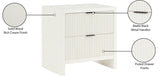 Fairfax Night Stand - Exquisite Art Deco Design with Fluted Drawers and Matte Metal Handles for Elegance