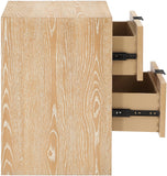 Fairfax Night Stand - Exquisite Art Deco Design with Fluted Drawers and Matte Metal Handles for Elegance