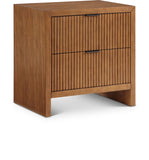 Fairfax Night Stand - Exquisite Art Deco Design with Fluted Drawers and Matte Metal Handles for Elegance