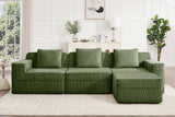 MARTHA 117" 3-Seater Sofa with 1 Ottoman