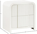 Fluted Night Stand - Elevate Your Space with Elegant Art Deco Design and Intricate Fluted Detailing