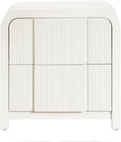 Fluted Night Stand - Elevate Your Space with Elegant Art Deco Design and Intricate Fluted Detailing