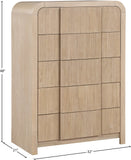 Fluted Chest - Elevate Your Decor with Elegant Art Deco Design, Fluted Drawers, and Unique Shape