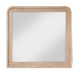 Fluted Mirror - Elegant Arched Design with Fluted Frame, Solid Wood Finish for Stunning Decor Appeal