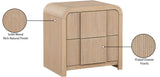 Fluted Night Stand - Elevate Your Space with Elegant Art Deco Design and Intricate Fluted Detailing