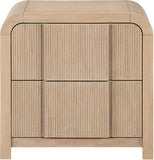 Fluted Night Stand - Elevate Your Space with Elegant Art Deco Design and Intricate Fluted Detailing