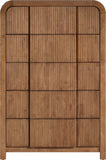 Fluted Chest - Elevate Your Decor with Elegant Art Deco Design, Fluted Drawers, and Unique Shape