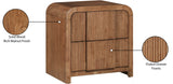 Fluted Night Stand - Elevate Your Space with Elegant Art Deco Design and Intricate Fluted Detailing