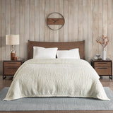 Berber Sherpa Bedding Blanket, Ivory