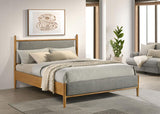 Mason 46-inch Full Panel Platform Bed Grey and Light Brown