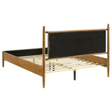 Mason 46-inch Full Panel Platform Bed Grey and Light Brown