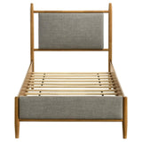 Mason 46-inch Twin Panel Platform Bed Grey and Light Brown