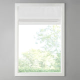 Basketweave Room Darkening Cordless Roman Shade, White