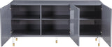 Starburst Contemporary Sideboard with Gold Finished Base and Ample Storage for Stylish Living Spaces