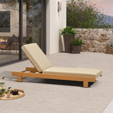 PURPLE LEAF Outdoor Daybed for Patio, Poolside Chaise Lounge Bed with Cushion, Olefin Blend Fabric, Aluminum Frame Sunbed with Side Table for Deck and Backyard