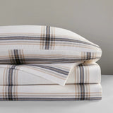 Cabin Cotton Flannel Sheet Set, Tan Plaid