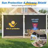 10' W X 8' H Outdoor Roller Shade with 95% Uv Protection