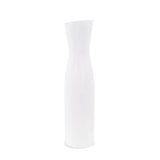 Larek Asymmetrical White Contemporary Ceramic Tall Vase