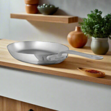 Mauviel M'Cook SB 5-Ply Oval Frying Pan With Brushed Cast Stainless Steel Handle, 13.5 x 9.1-In