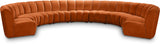Infinity - 9 Piece Velvet Modular Sectional