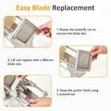 French Fry Cutter with 1/2 Inch and 3/8 Inch Blades, 6-wedge