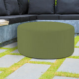 Universal Round Ottoman Cover Seascape Moss -Cover Only