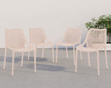 Mykonos Contemporary Outdoor Patio Dining Chair Set (Set of 4)