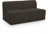 Ollie 60" Boucle Fabric Upholstered 2pc. Armless Modular Loveseat