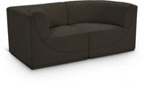 Ollie 68" Boucle Fabric Upholstered 2pc. Modular Loveseat