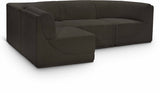 Ollie 98" Boucle Fabric Upholstered 4pc. Modular Sectional